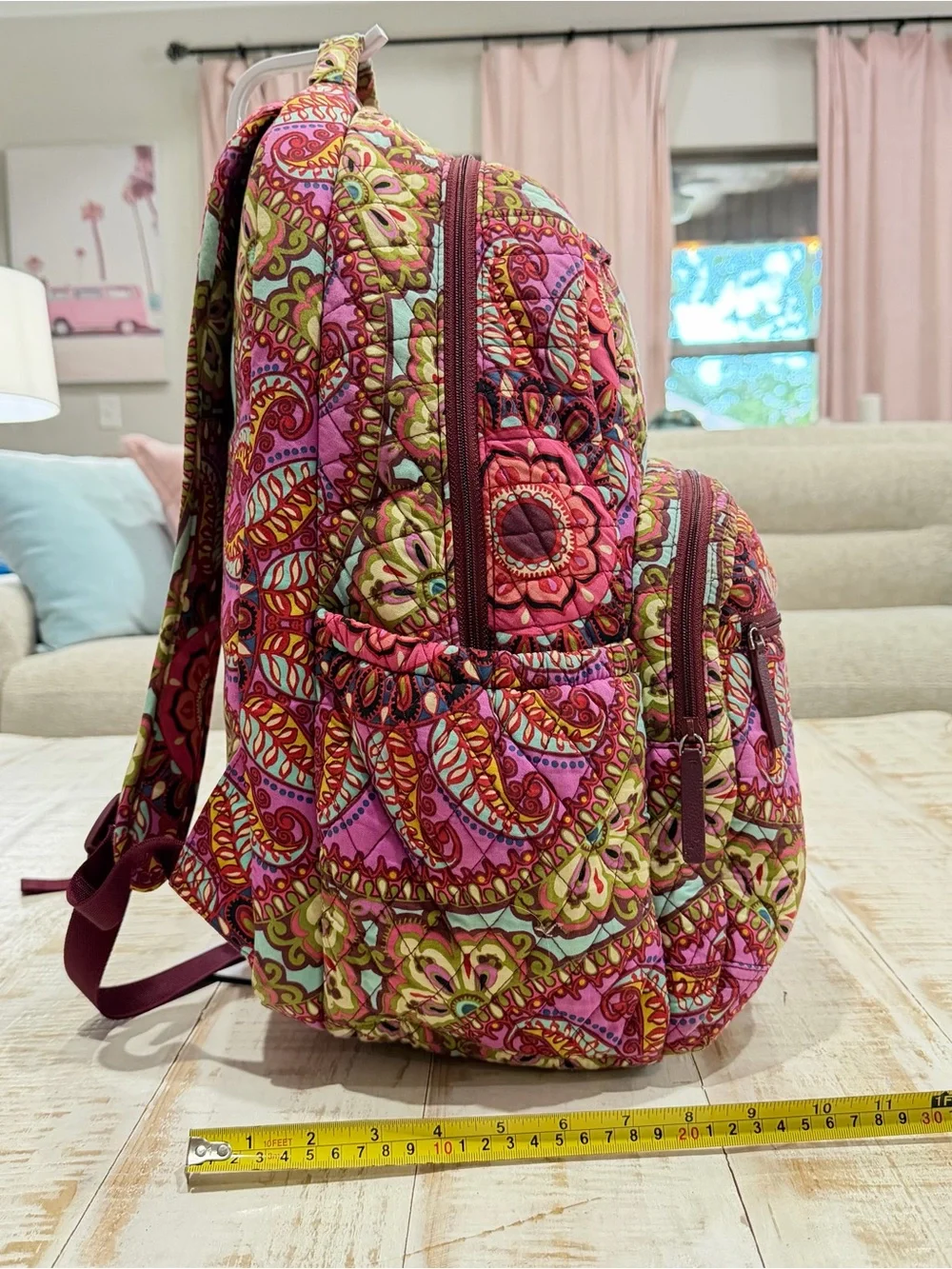 VERA BRADLEY Essential Large Backpack in Resort Medallion Retired Bohemian Pink